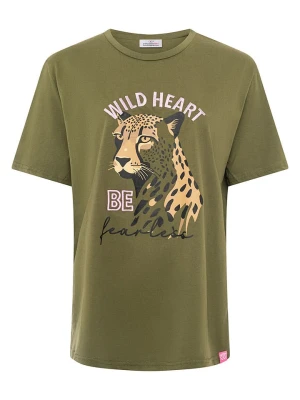 Zwillingsherz Koszulka "Wild Heart" w kolorze khaki rozmiar: XL