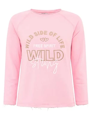 Zwillingsherz Koszulka "Wild Side Of Life" w kolorze jasnoróżowym rozmiar: L/XL