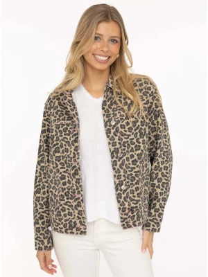 Zwillingsherz Kurtka dżinsowa "Leo" w kolorze jasnobrązowo-kremowym rozmiar: XL