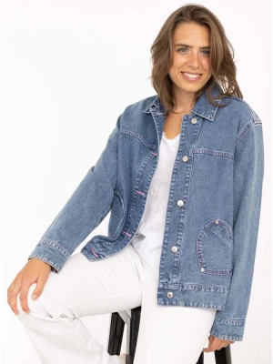 Zwillingsherz Kurtka dżinsowa w kolorze niebieskim rozmiar: L