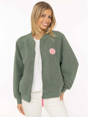 Zwillingsherz Kurtka "Good Vibes" w kolorze zielonym rozmiar: XXL