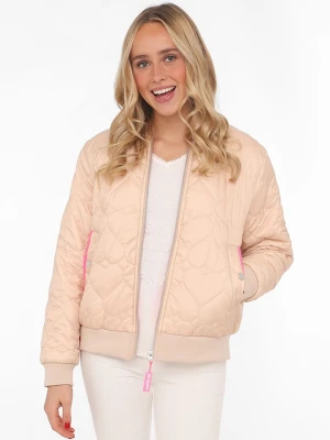 Zwillingsherz Kurtka pikowana "Love" w kolorze beżowym rozmiar: XL