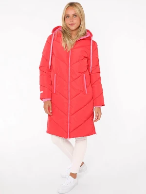 Zwillingsherz Płaszcz pikowany "Good Vibes Only" w kolorze czerwono-jasnoróżowym rozmiar: XL