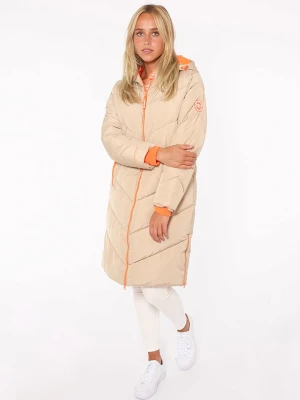 Zwillingsherz Płaszcz pikowany "Positive Mind" w kolorze beżowo-pomarańczowym rozmiar: M