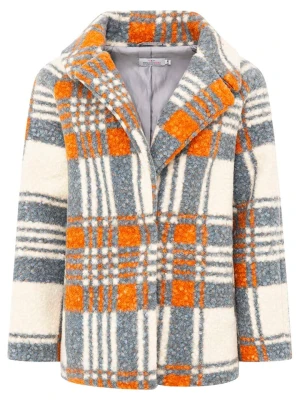 Zwillingsherz Płaszcz przejściowy w kolorze kremowo-szaroniebiesko-pomarańczowym rozmiar: L/XL