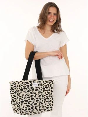 Zwillingsherz Shopper bag "Leo" w kolorze beżowym - 32 x 34 cm rozmiar: onesize