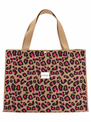 Zwillingsherz Shopper bag "Leo" w kolorze jasnobrązowym - 49 x 38 cm rozmiar: onesize