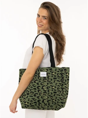Zwillingsherz Shopper bag "Leo" w kolorze khaki rozmiar: onesize
