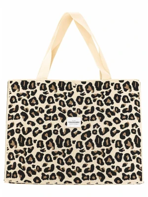 Zwillingsherz Shopper bag "Leo" w kolorze kremowym - 49 x 38 cm rozmiar: onesize