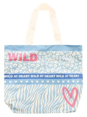 Zwillingsherz Shopper bag w kolorze błękitno-beżowym - 36 x 46 cm rozmiar: onesize