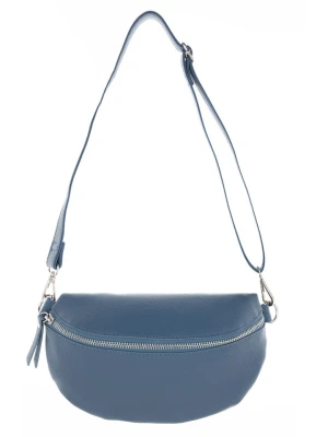 Zwillingsherz Skórzana saszetka "Crossbody" w kolorze niebieskim - 23 x 14 cm rozmiar: onesize