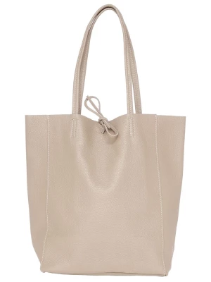 Zwillingsherz Skórzany shopper bag w kolorze beżowym - 40 x 45 x 15 cm rozmiar: onesize