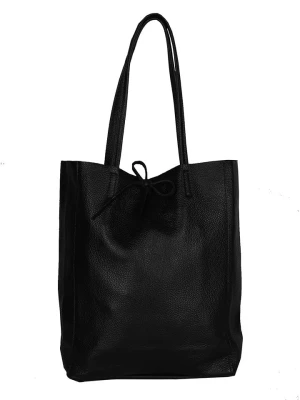 Zwillingsherz Skórzany shopper bag w kolorze czarnym - 40 x 45 x 15 cm rozmiar: onesize