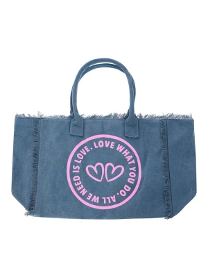 Zwillingsherz Shopper bag w kolorze niebieskoszarym - 62 x 46 x 36 cm rozmiar: onesize