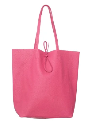 Zwillingsherz Skórzany shopper bag w kolorze różowym - 40 x 45 x 15 cm rozmiar: onesize