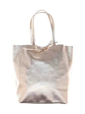 Zwillingsherz Skórzany shopper bag w kolorze złotym - 40 x 45 x 15 cm rozmiar: onesize