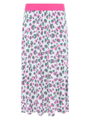 Zwillingsherz Spódnica "Colourful Leo" w kolorze jasnozielono-różowym rozmiar: L/XL