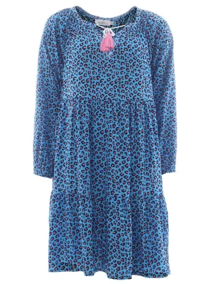 Zwillingsherz Sukienka "Gini" w kolorze czarno-różowo-niebieskim rozmiar: L/XL
