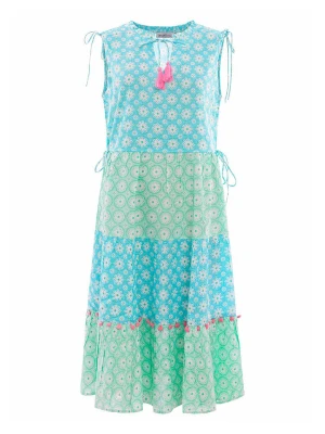 Zwillingsherz Sukienka "Hailey" w kolorze turkusowo-zielonym rozmiar: S/M