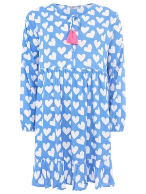 Zwillingsherz Sukienka "Heart Classic" w kolorze błękitno-białym rozmiar: L/XL