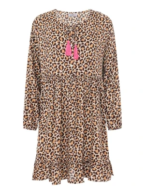 Zwillingsherz Sukienka "Leo" w kolorze brązowo-beżowym rozmiar: L/XL
