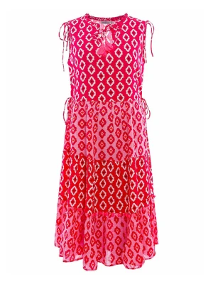 Zwillingsherz Sukienka "Lise" w kolorze czerwono-różowym rozmiar: S/M