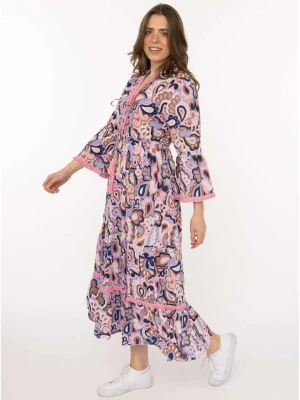Zwillingsherz Sukienka "Paisley" w kolorze jasnoróżowym rozmiar: L / XL