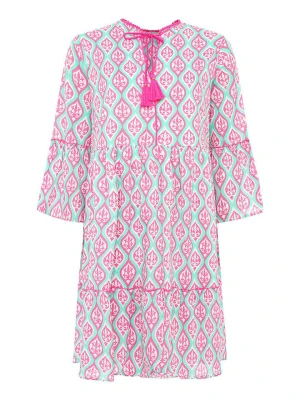 Zwillingsherz Sukienka w kolorze turkusowo-różowym rozmiar: L/XL