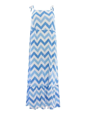 Zwillingsherz Sukienka "Zick-Zack" w kolorze niebiesko-błękitnym rozmiar: S/M