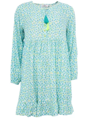 Zwillingsherz Sukienka "Zita" w kolorze błękitno-białym rozmiar: L/XL