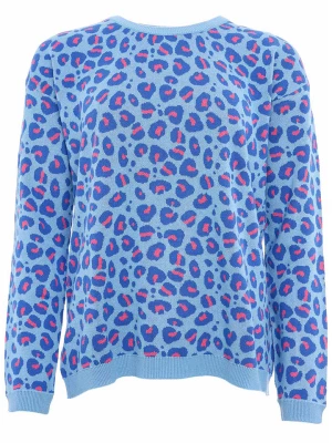 Zwillingsherz Sweter w kolorze błękitno-niebieskim rozmiar: S/M