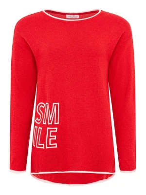 Zwillingsherz Sweter "Smile" w kolorze czerwonym rozmiar: L