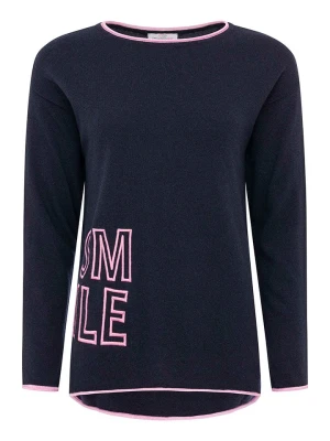 Zwillingsherz Sweter "Smile" w kolorze granatowym rozmiar: S