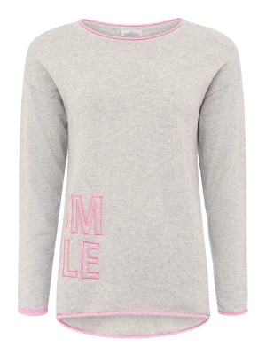 Zwillingsherz Sweter "Smile" w kolorze szarym rozmiar: S