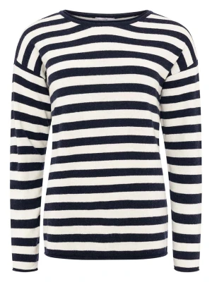 Zwillingsherz Sweter "Stripes" w kolorze granatowo-kremowym rozmiar: L