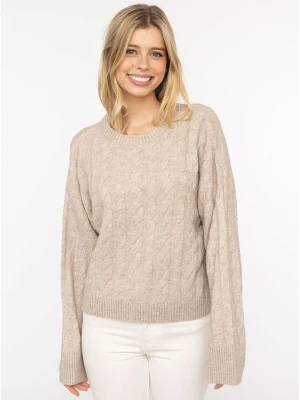Zwillingsherz Sweter w kolorze beżowym rozmiar: S