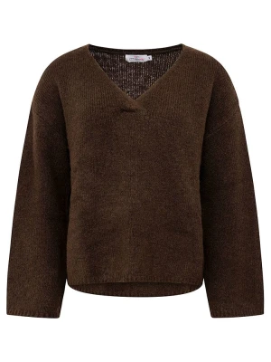 Zwillingsherz Sweter w kolorze brązowym rozmiar: L