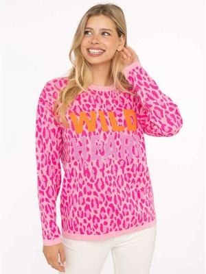 Zwillingsherz Sweter w kolorze różowym rozmiar: L/XL