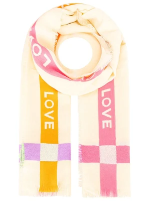 Zwillingsherz Szal w kolorze beżowym rozmiar: onesize