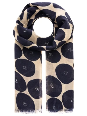 Zwillingsherz Szal w kolorze granatowo-beżowym rozmiar: onesize