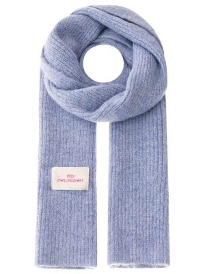 Zwillingsherz Szal w kolorze niebieskim z dodatkiem wełny - 200 x 30 cm rozmiar: onesize