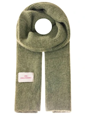 Zwillingsherz Szal w kolorze zielonym z dodatkiem wełny - 200 x 30 cm rozmiar: onesize