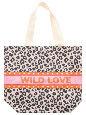 Zwillingsherz Torba materiałowa w kolorze beżowo-czarno-pomarańczowym - 45 x 38 x 17 cm rozmiar: onesize