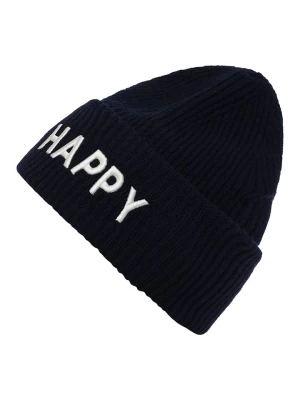 Zwillingsherz Wełniana czapka "Happy" w kolorze granatowym rozmiar: onesize