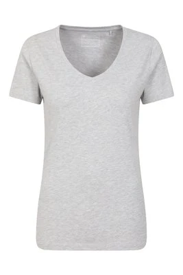 Zwykła koszulka damska z dekoltem w szpic - Grey Mountain Warehouse